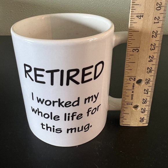 Set of 2 Retirement Novelty Gift Ceramic Coffee Tea Mugs - Picture 5 of 9